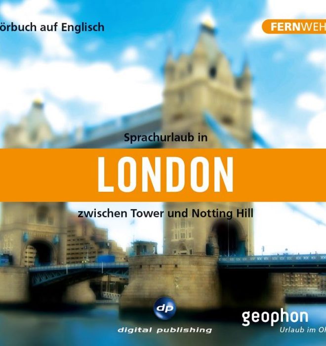 Cover vom geophon Hörbuch zum Sprachen lernen über London.