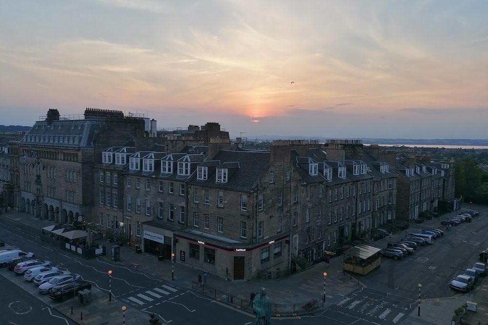 Sonnenuntergang in Edinburgh